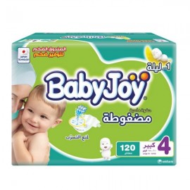 Baby Joy Size (4) Mega Box 120 Diapers