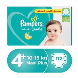 Pampers Size (4+) Mega Box 112 Diapers